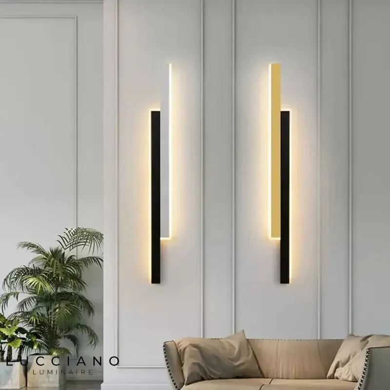 Contemporary bright LED wall light.