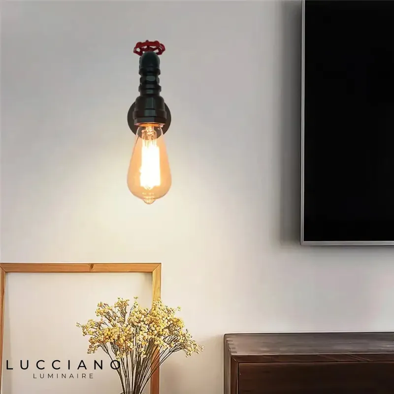 Vintage industrial raw metal wall light.