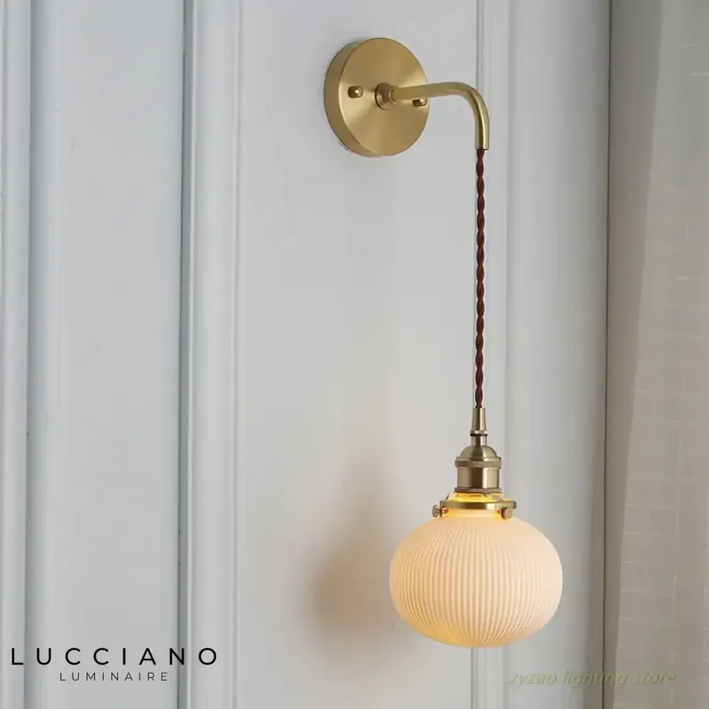 Chic minimalist Scandinavian white wall light