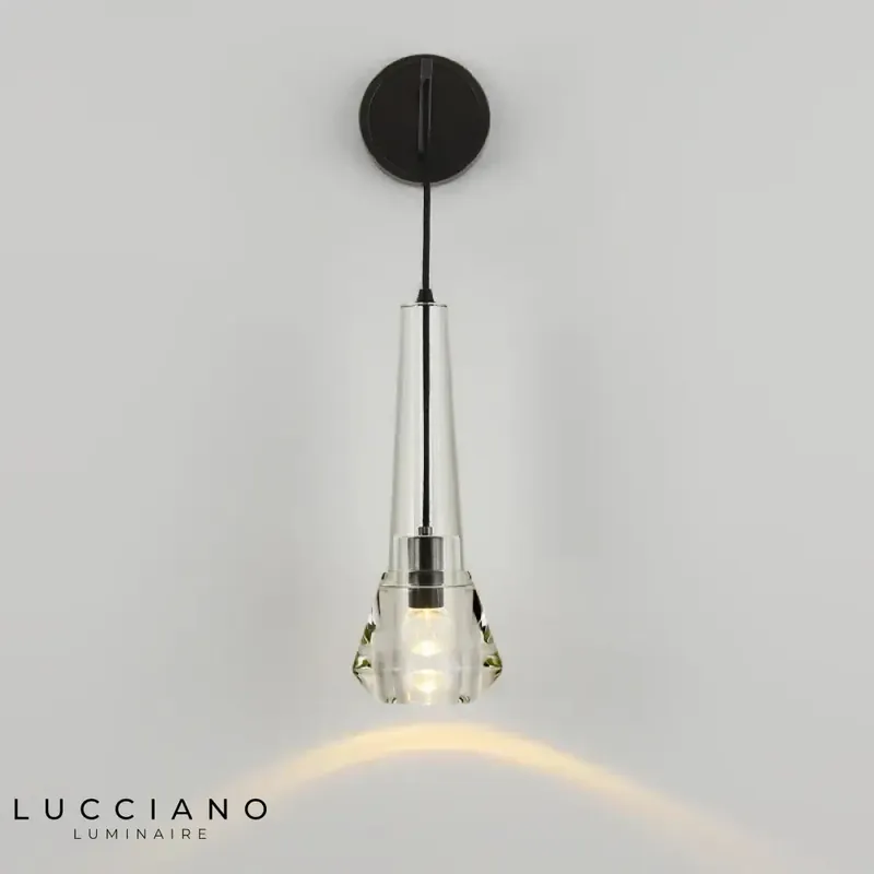 Crystalline wall light elegant minimalist design