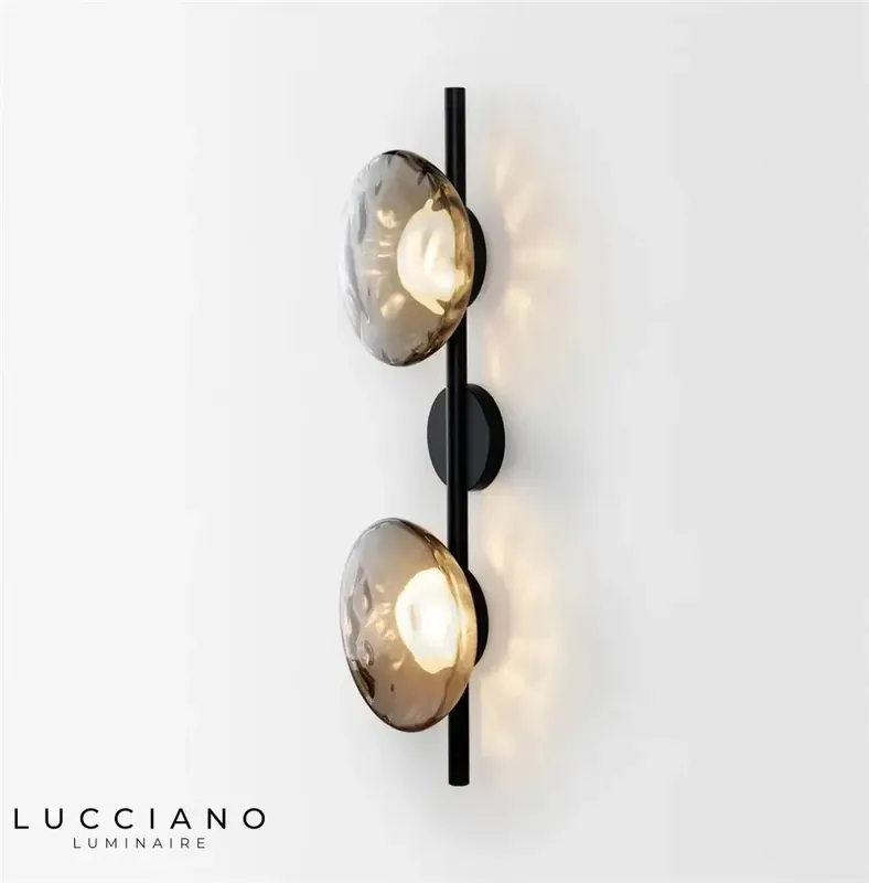Chic streamlined glass design wall light
