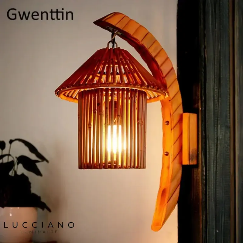 Chic Retro Elegant Bamboo Wall Sconce
