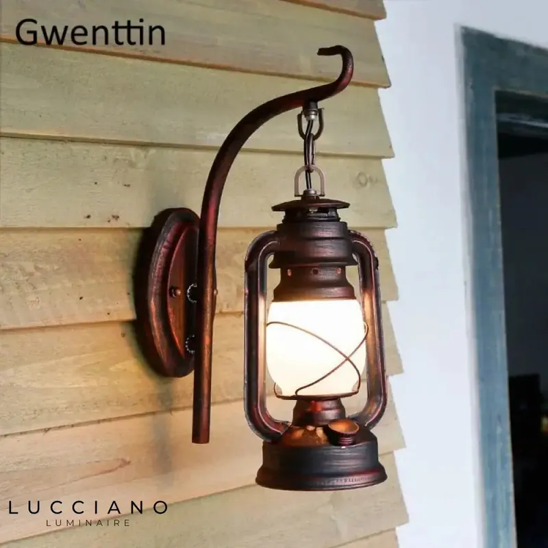 Solid rustic vintage outdoor wall light