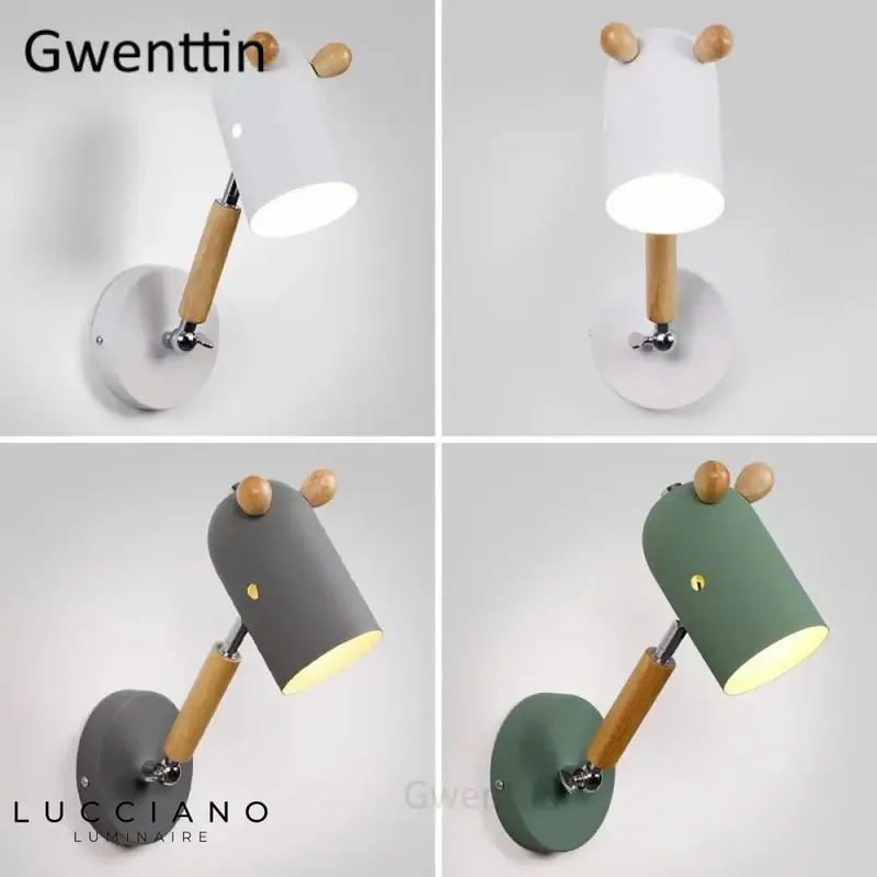Decorative Nordic wall light for a child's bedroom.