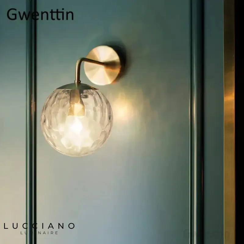 Contemporary elegant designer glass wall light