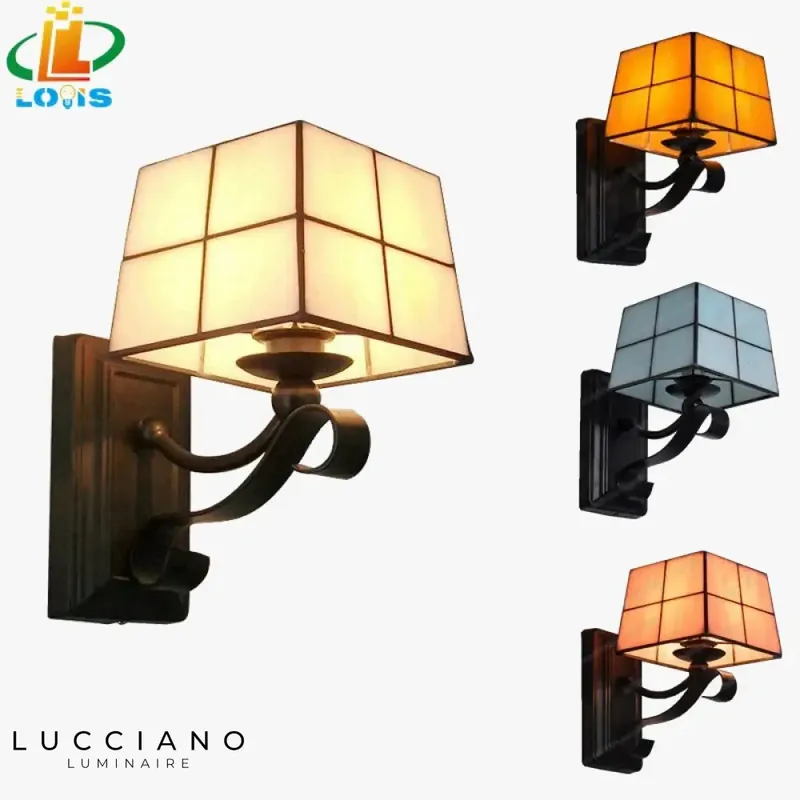 Tiffany wall light, contemporary design, chic glass.