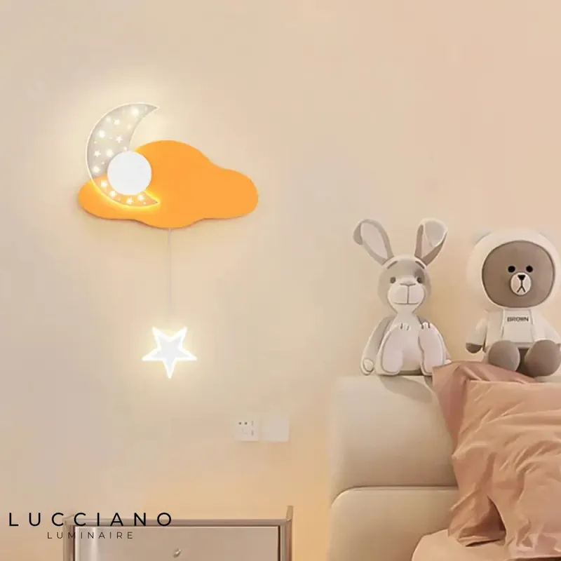 Celestial wall light for children's dreams