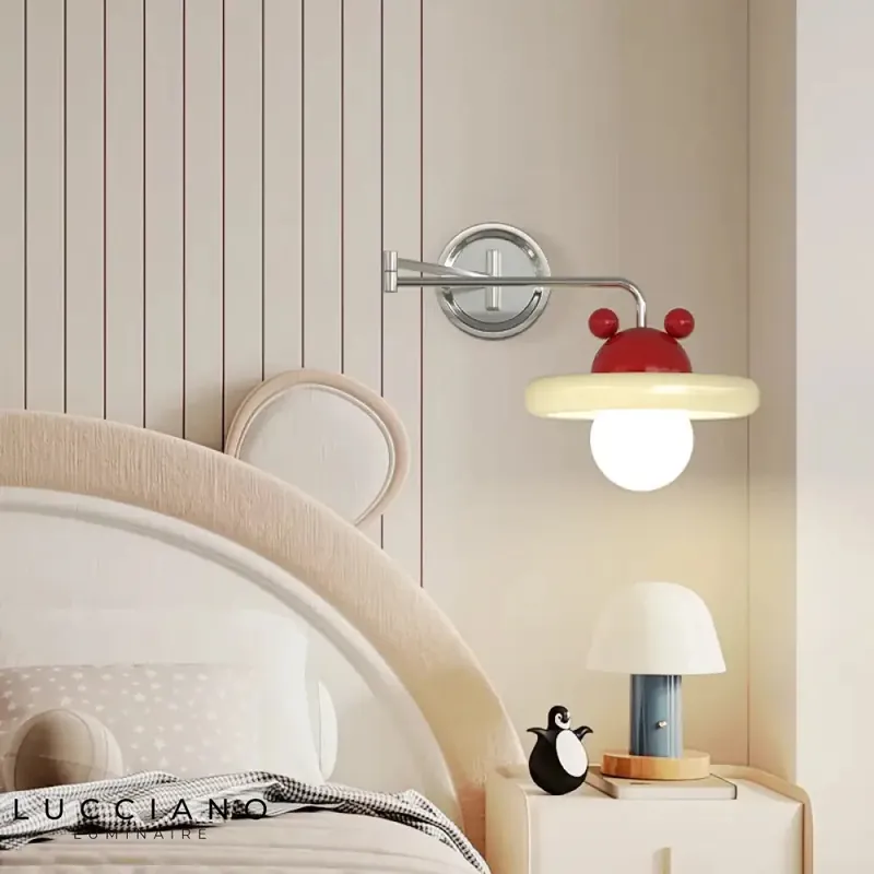 Articulated metal folding wall light