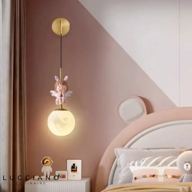 Trendy angel luminous wall light