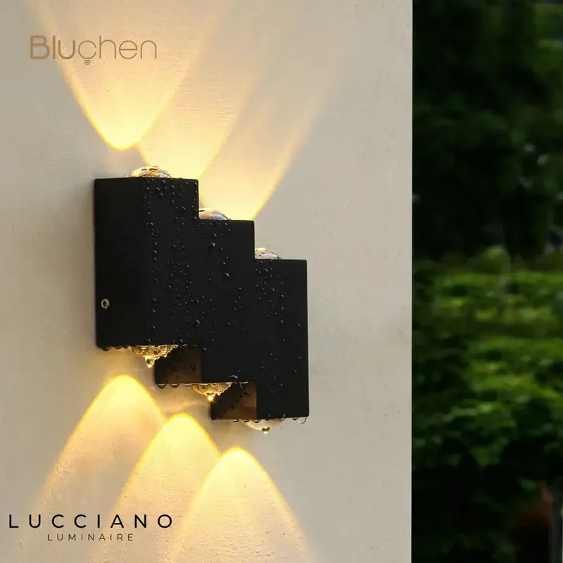 Waterproof LED wall light, designer garden lighting