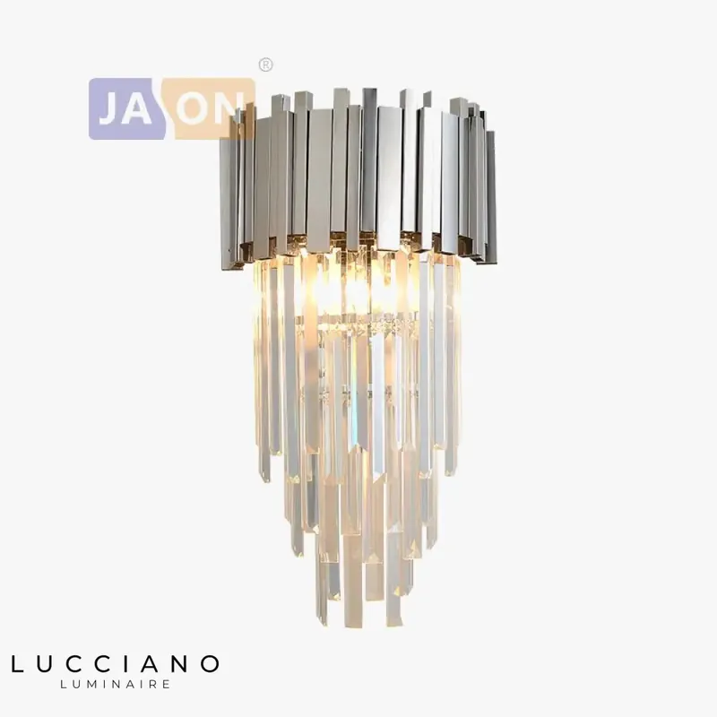 Chic modern crystal luminous wall sconce.