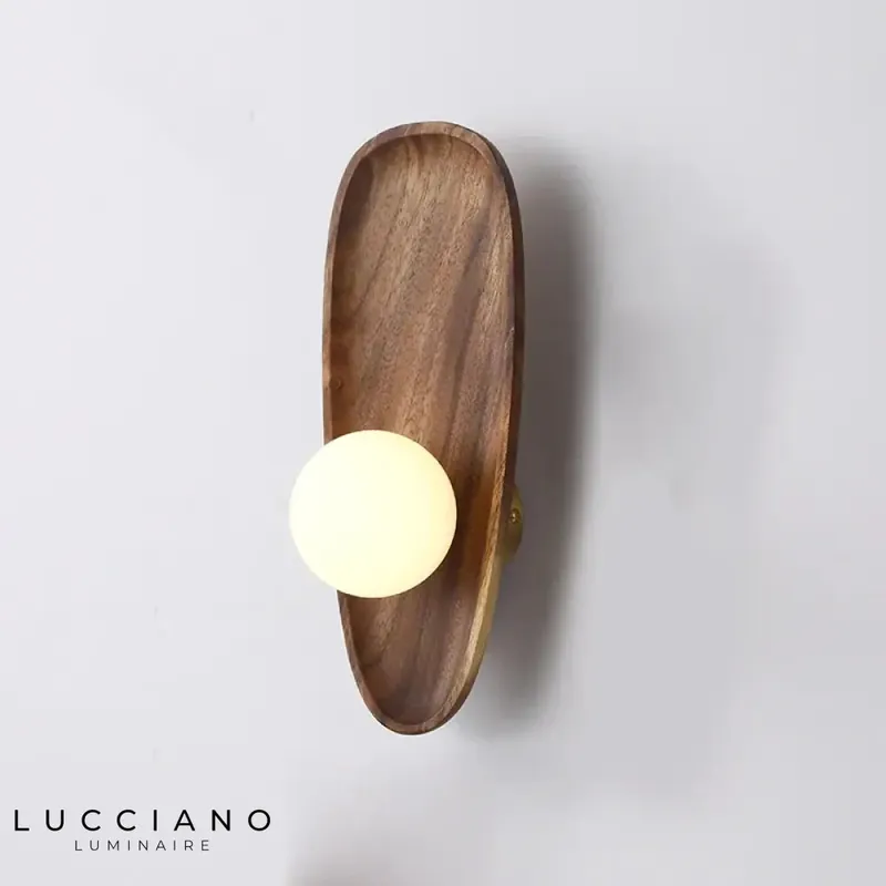 vintage wooden wall lamp modern lampshade