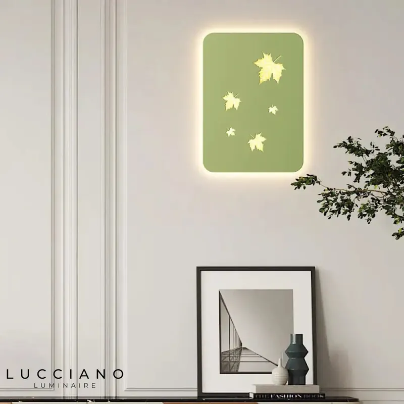 Autumnal metallic designer wall light.