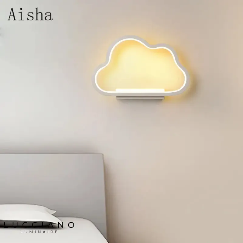 Soft glowing cloud wall light for bedroom.