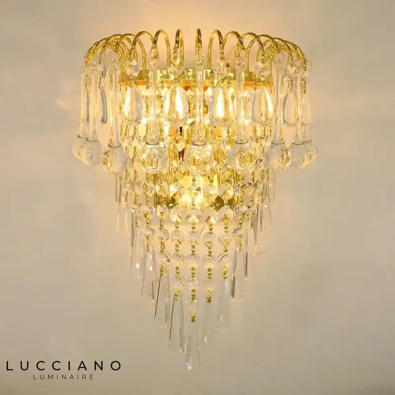 chic vintage crystal wall light