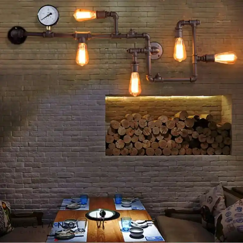 Steampunk metal vintage wall light