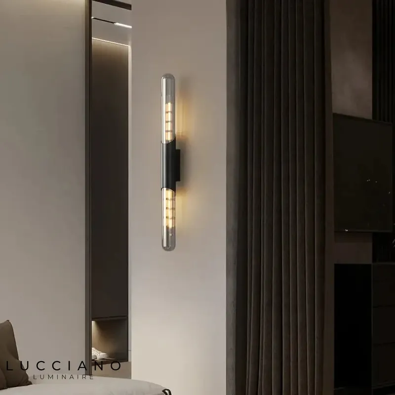 Bright Scandinavian design minimalist wall light.