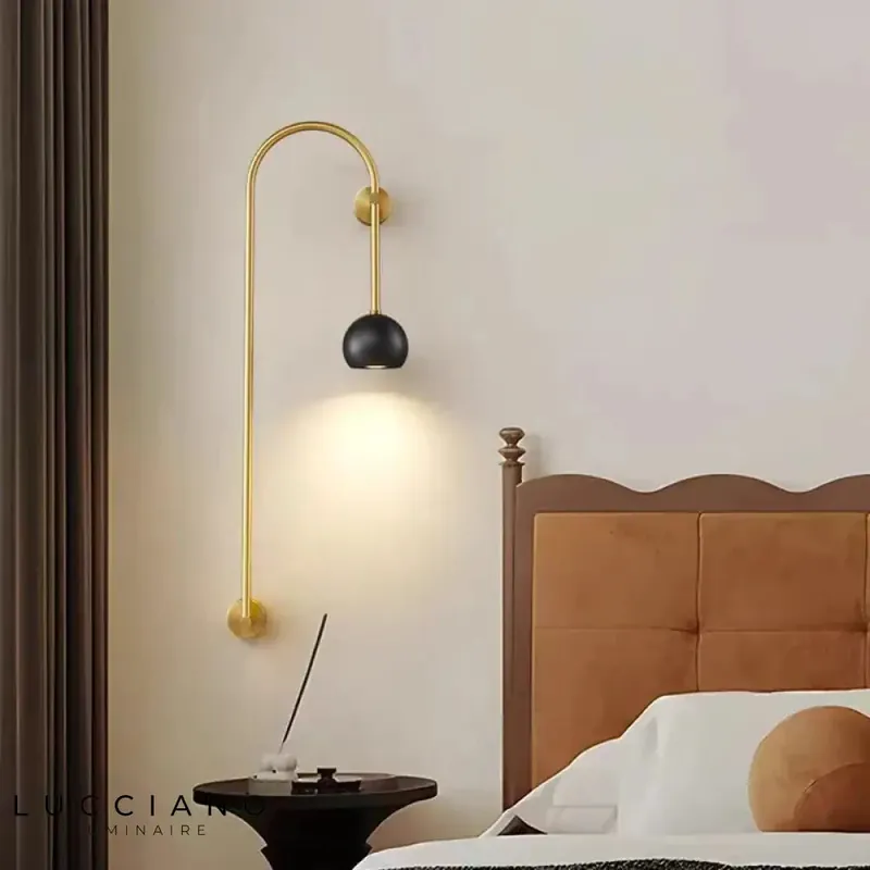 Art Deco copper sleek design wall light.