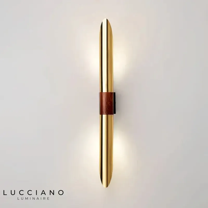 Chic wooden design metal wall light