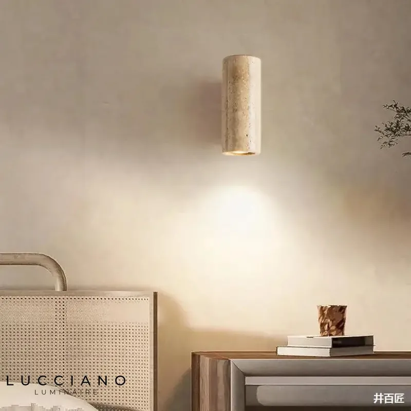 Elegant adjustable stone LED wall light