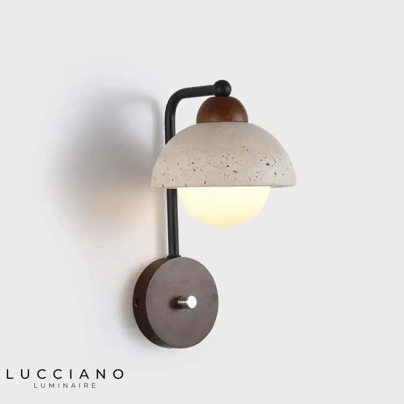 Zen ambiance natural stone wall light