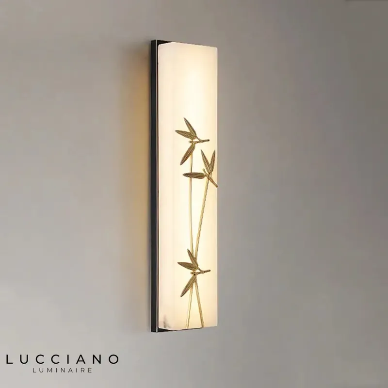 Copper marble LED wall light elegant design