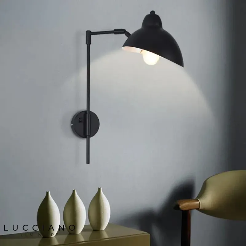 vintage industrial folding wall light