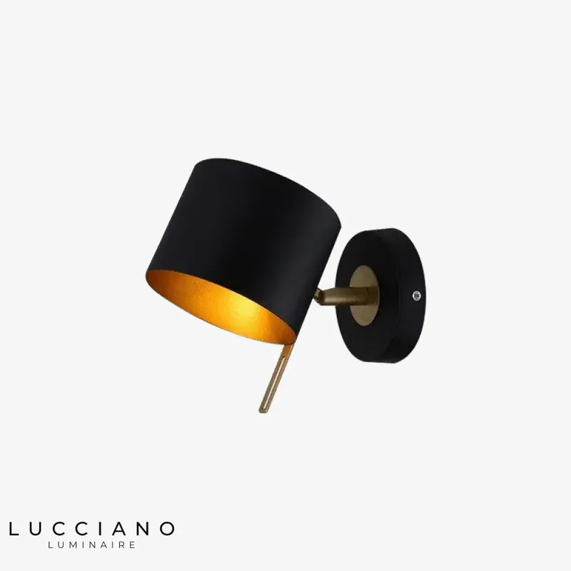 Black wall light elegant modern cylindrical LED design