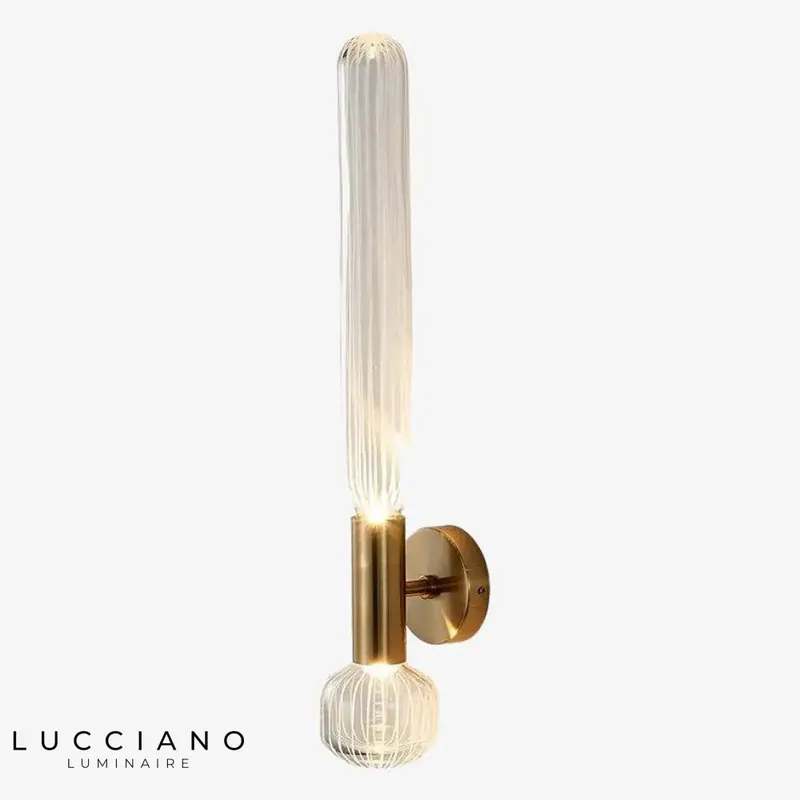 Stylish contemporary luminous glass wall light