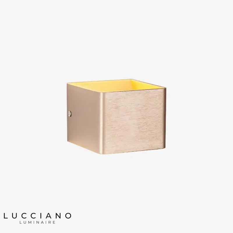 Colored metal cube LED wall light for bedroom