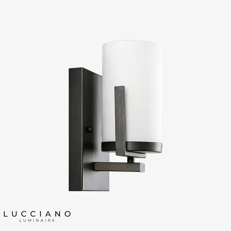 White contemporary design LED metal wall lamp.