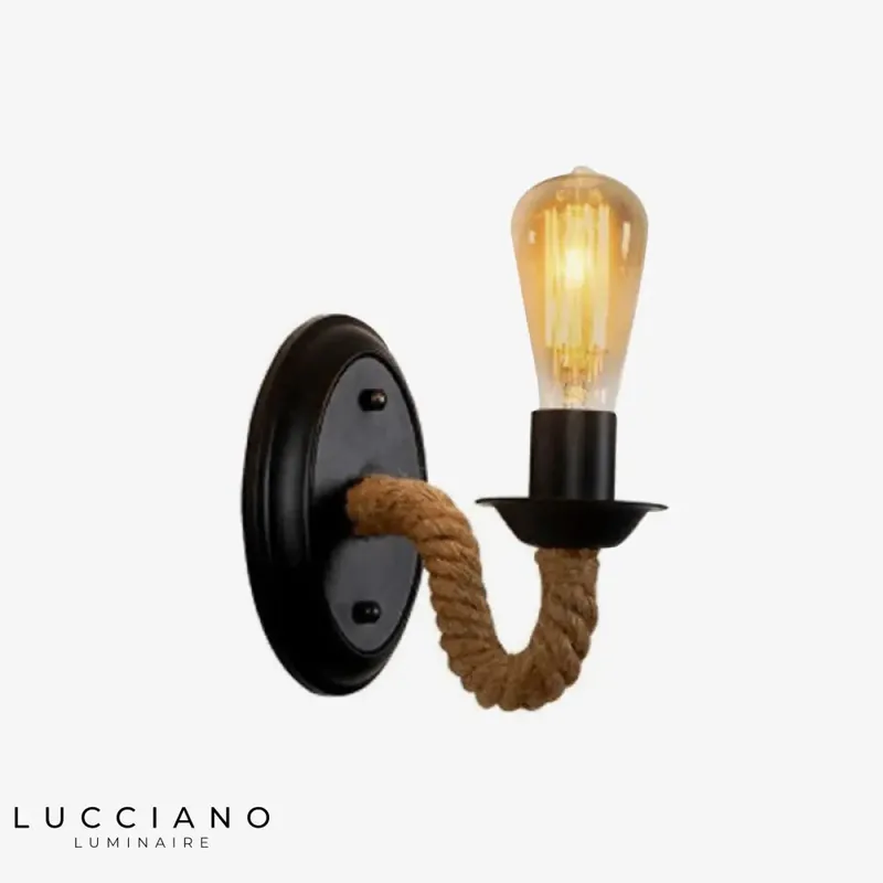 Vintage industrial design black retro wall light