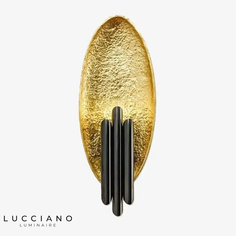 Contemporary elegant luminous gold wall light
