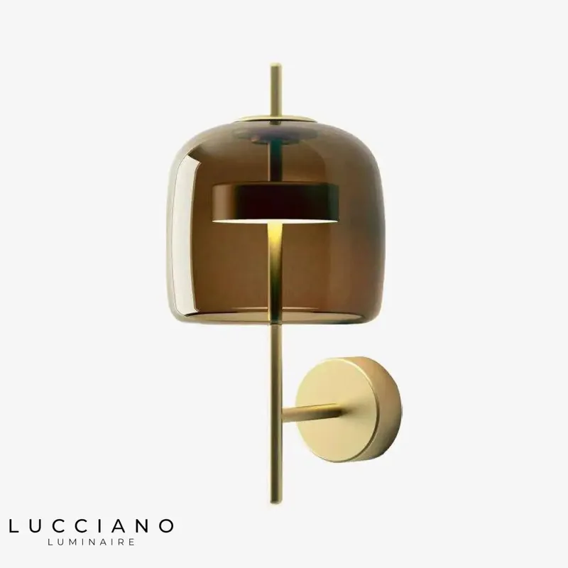 Designer glass wall light
