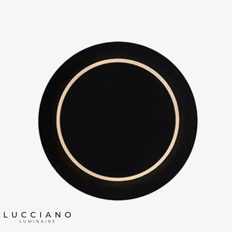 Stylish modern black round waterproof light fixture