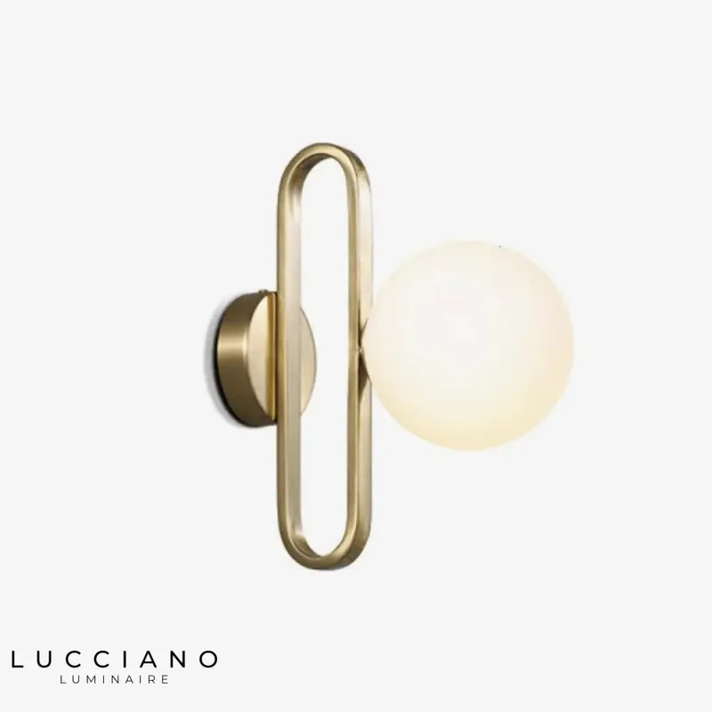 Vintage gold glass ball design wall light