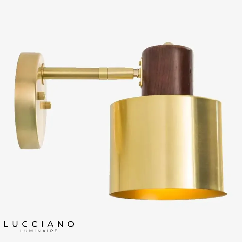 Contemporary design gold LED wall light