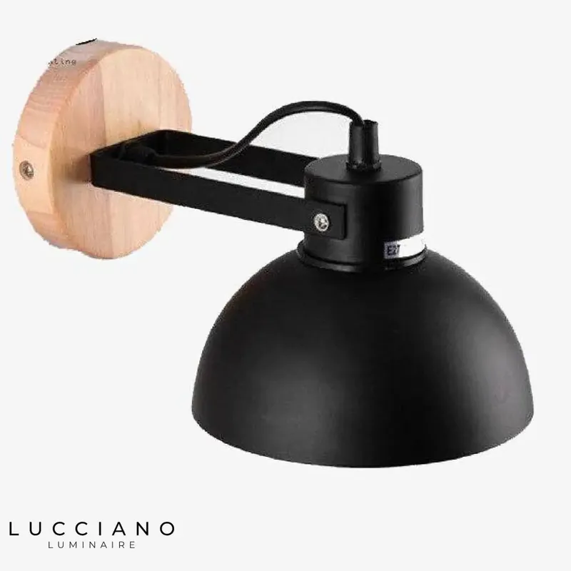 Adjustable wooden wall lamp elegant Scandinavian design