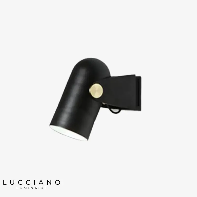 Stylish modern matte black LED design wall light.