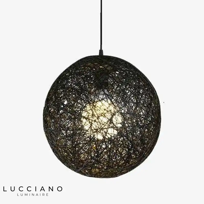 Wicker Ball Paper Lamp