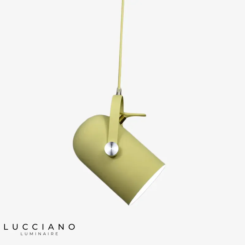Colored aluminum pendant light