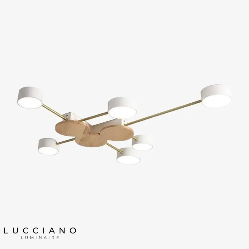 Aibiou Metal and Wood LED Ceiling Light