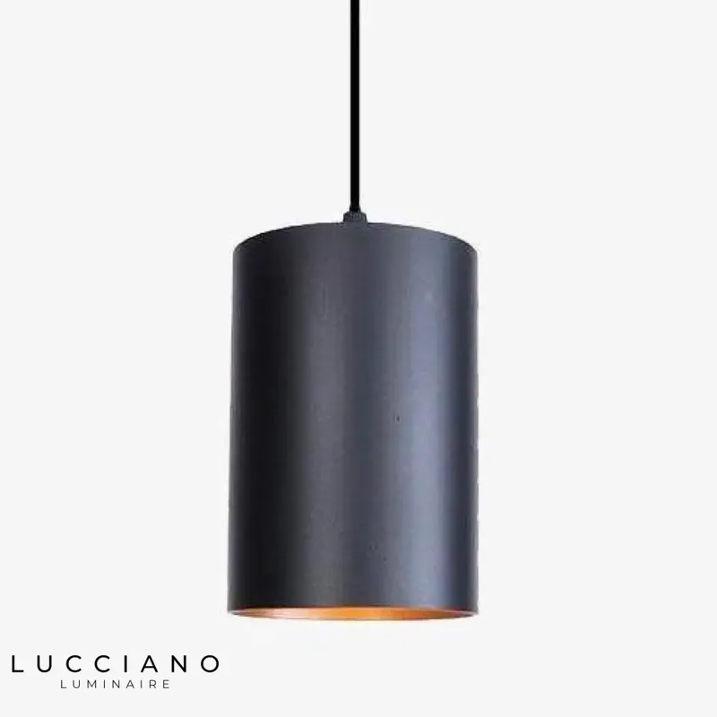 Vintage Black Cylinder LED Pendant Light