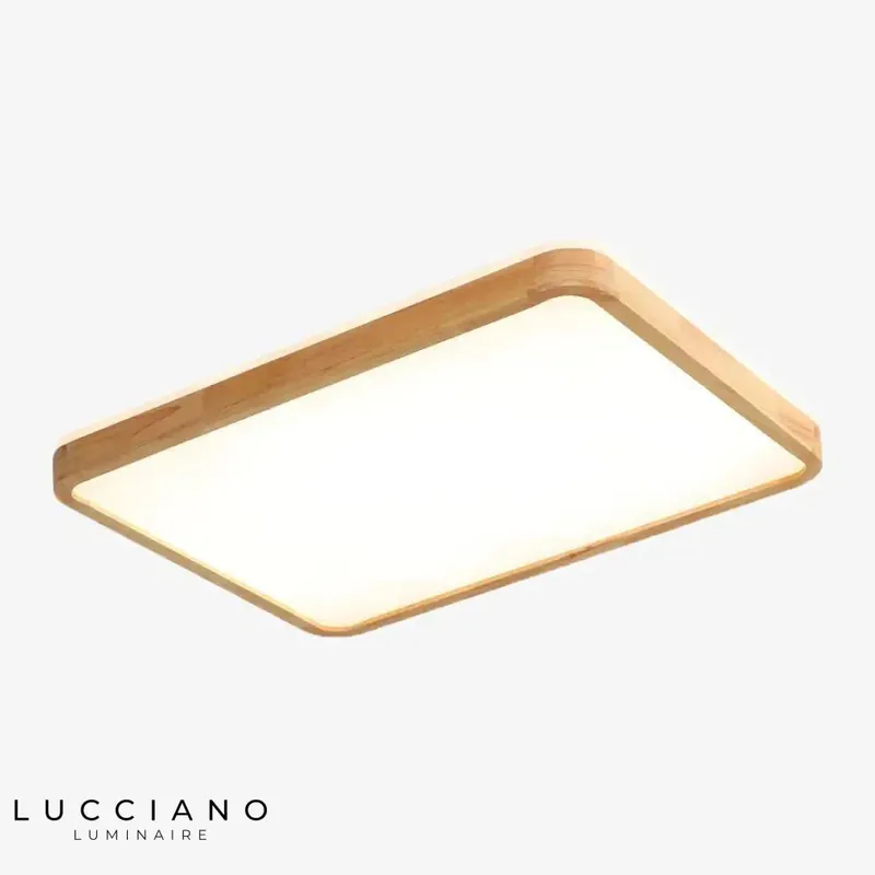 Stylized Wooden LED Ceiling Light