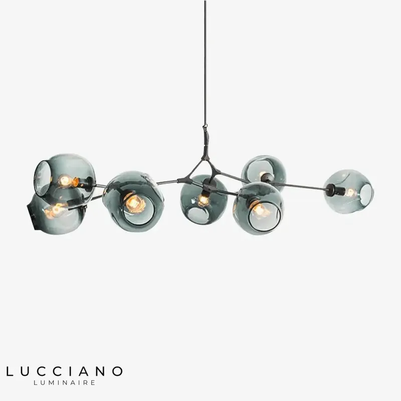 Designer LED Chandelier in Metal and Glass