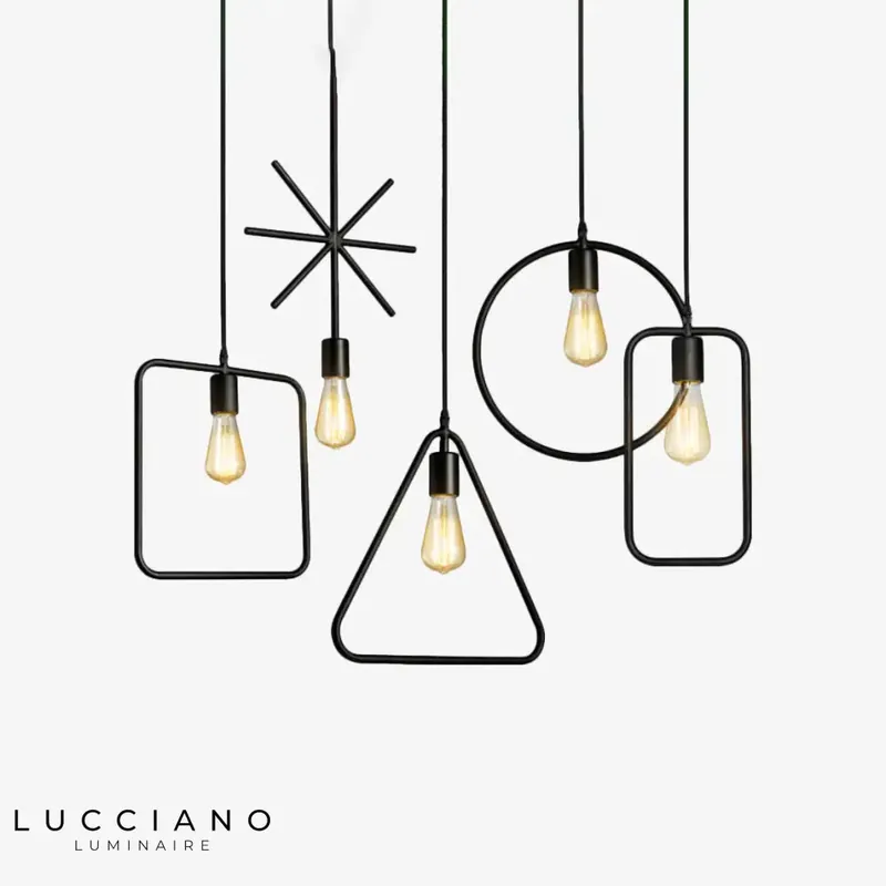 Geometric Hanging: Square Round Triangle Star