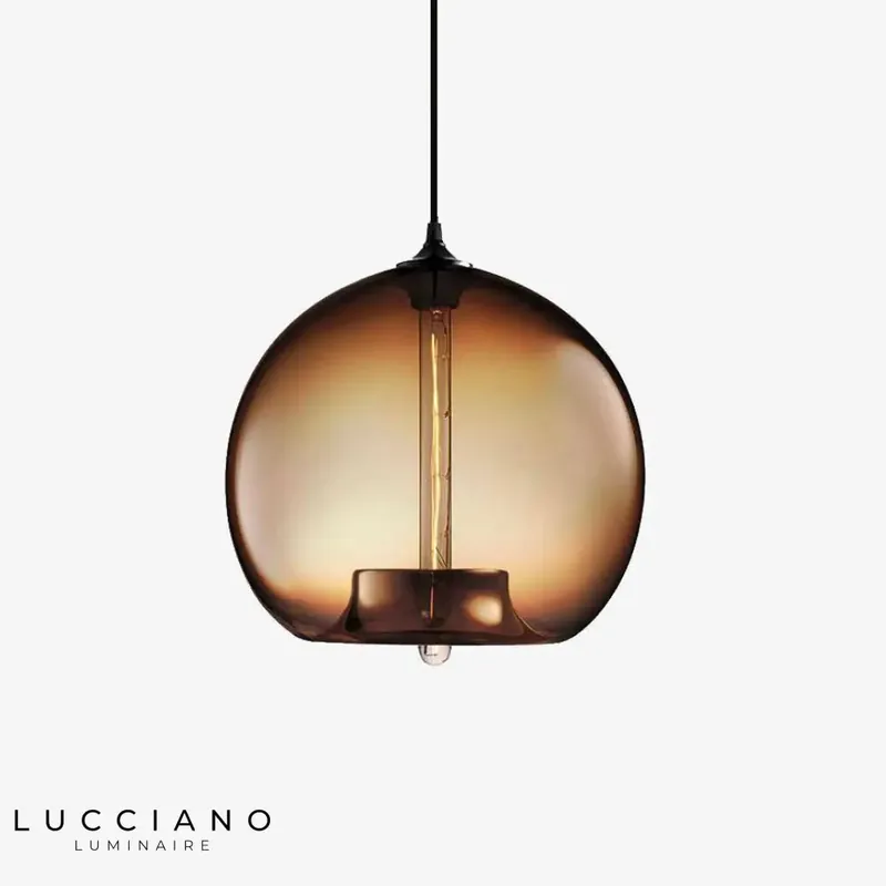 Suspended LED glass sphere