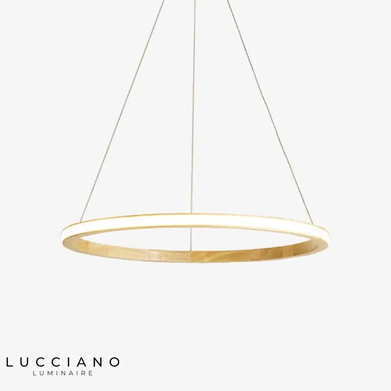Ibarne Wooden Ring LED Pendant Light