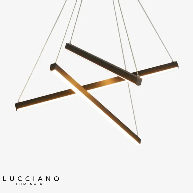 Solana LED Chandelier with Metal Rods
