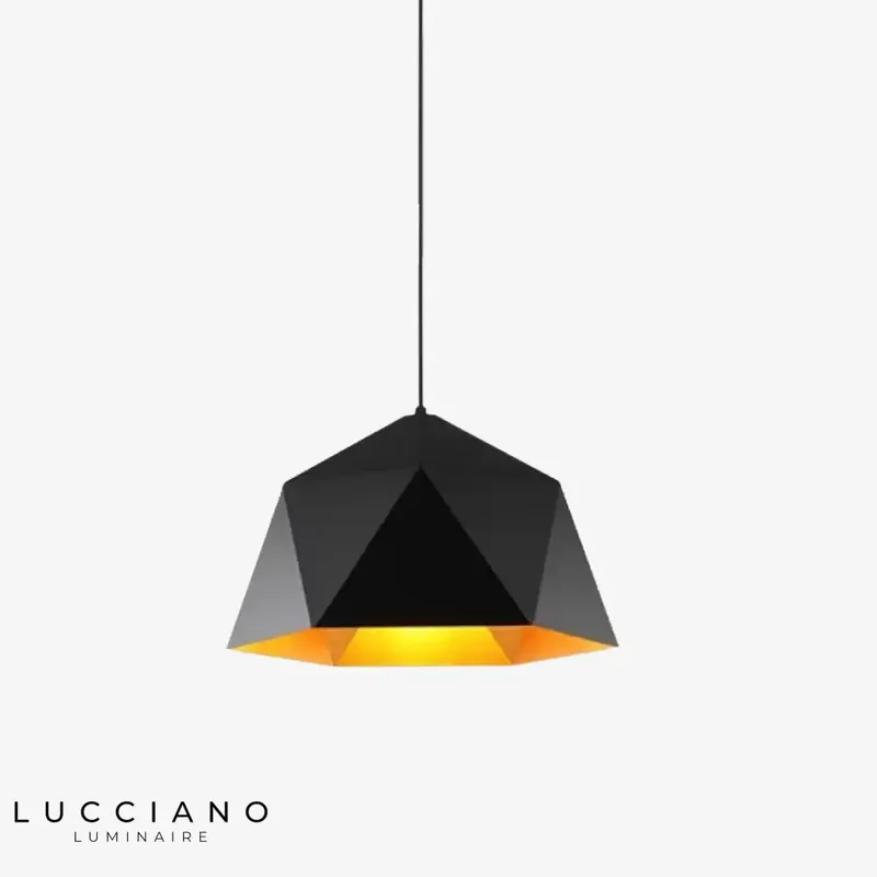 Diamond polygonal geometric pendant light